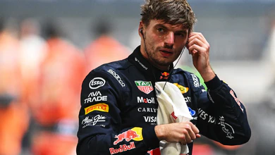 Max Verstappen at the Marina Bay Street Circuit on Friday.
