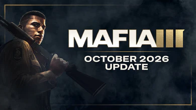 Mafia III key art showing a man with a shotgun resting on his shoulder against a dark, smoky background