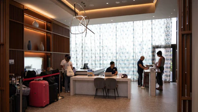 The lobby at Citadines Rochor Singapore.