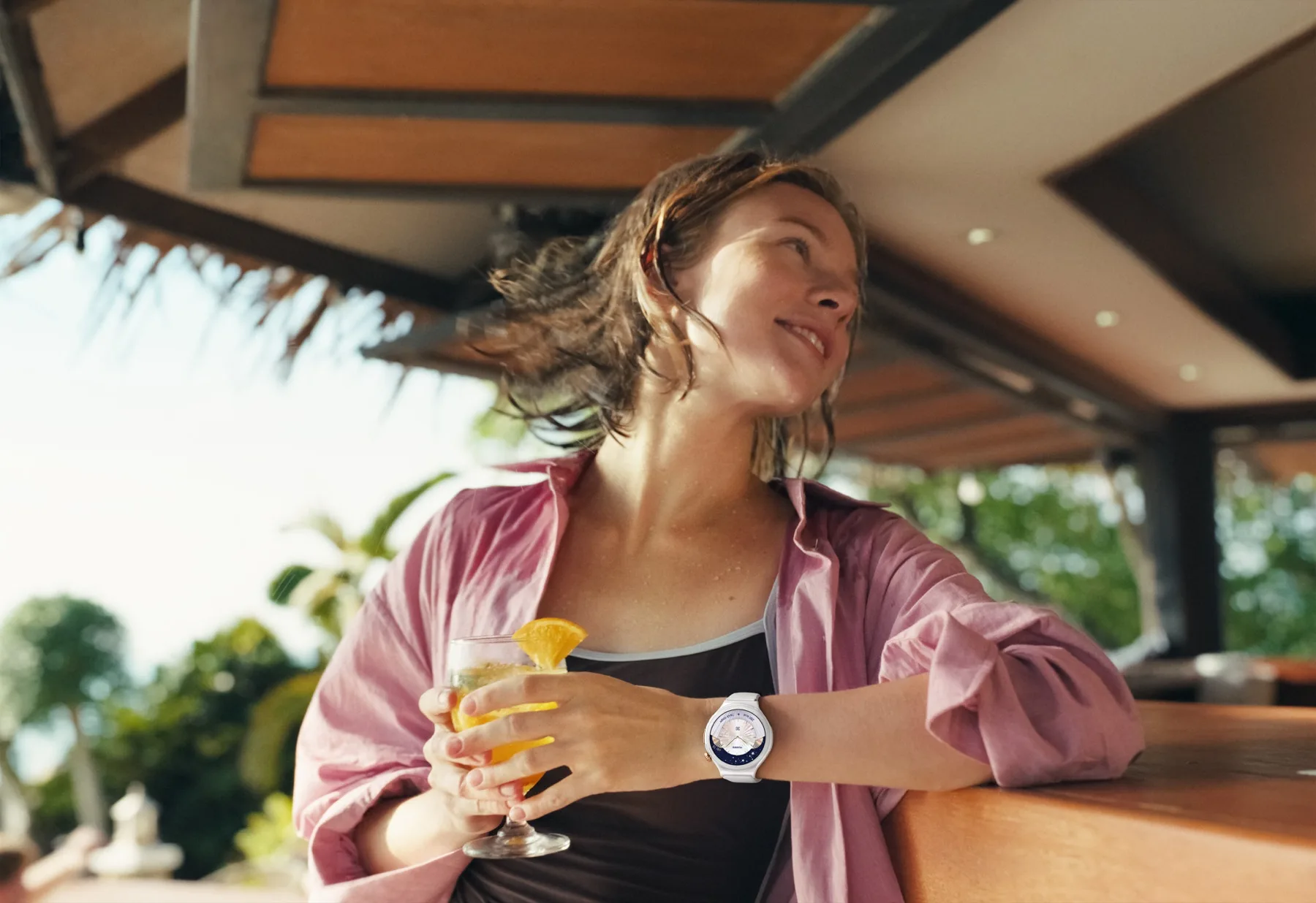 The HUAWEI WATCH 6 Pro 43mm Ceramic Edition in white, worn on the wrist.