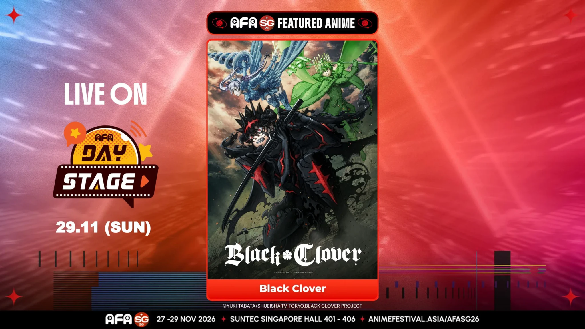 Black Clover key art for the anime's presentation at AFASG26