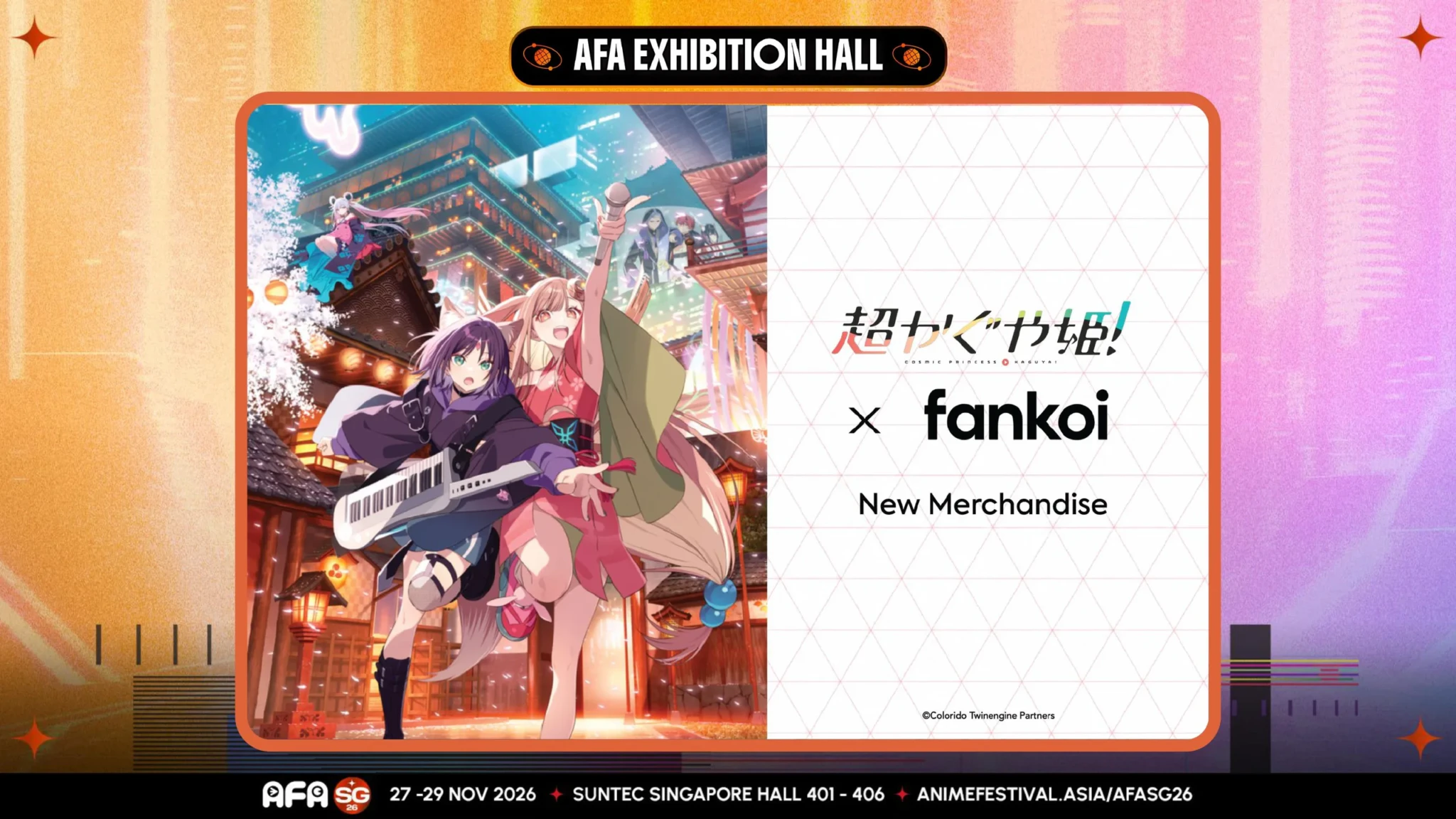 Fankoi key visual for Cosmic Princess Kaguya! merchandise at the AFA Exhibition Hall