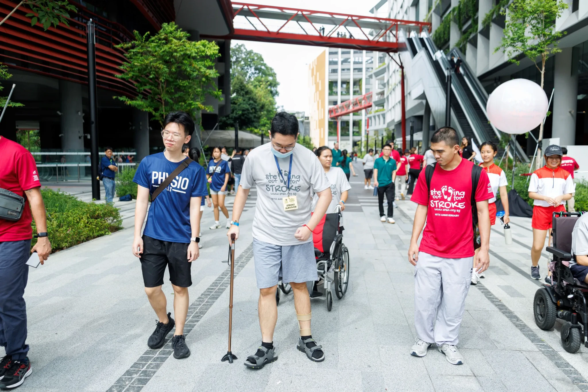 Walkers, including stroke survivors, at last year's Stepping Out for Stroke